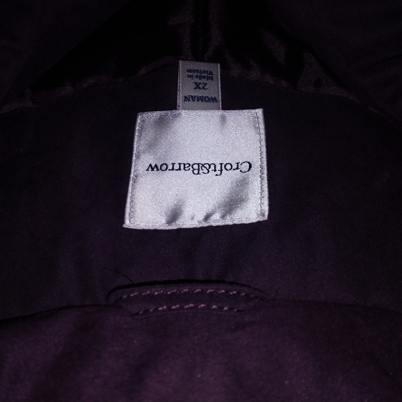 NWOT- Croft & Barrow - Soft Satin & Suede Purple Jacket. - Picture 5 of 6